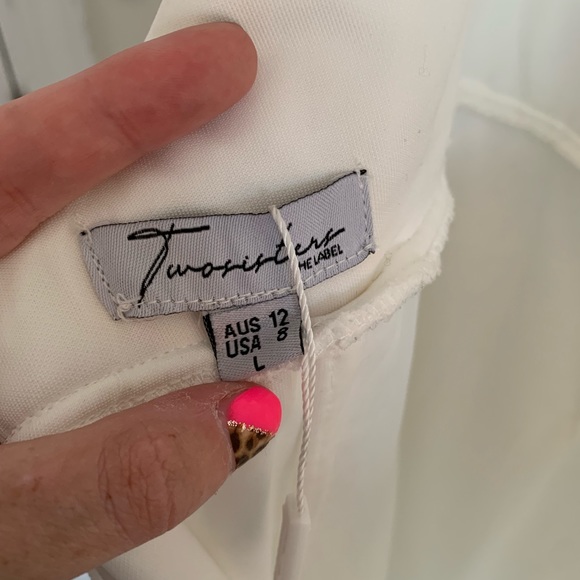 NWT Mesina white lace dress women’s Size Large/ 8 - Picture 4 of 10